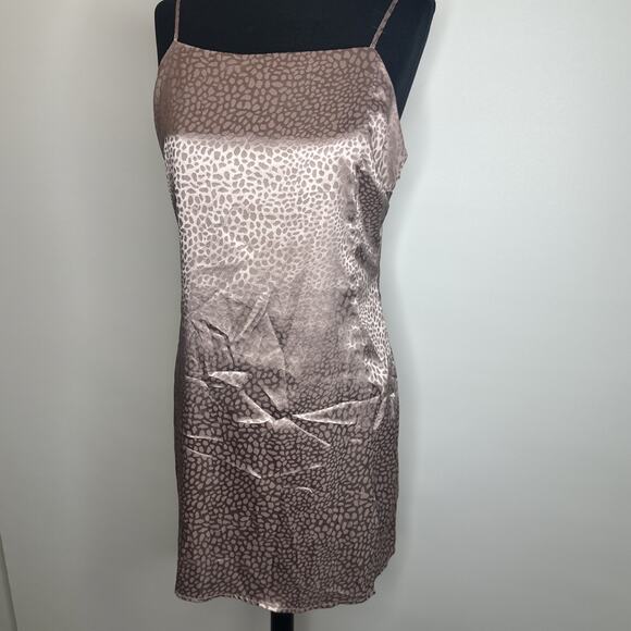 Anthropologie Sophie Rue Slip Dress Size M Pink Animal Print Spaghetti Strap - Picture 4 of 9